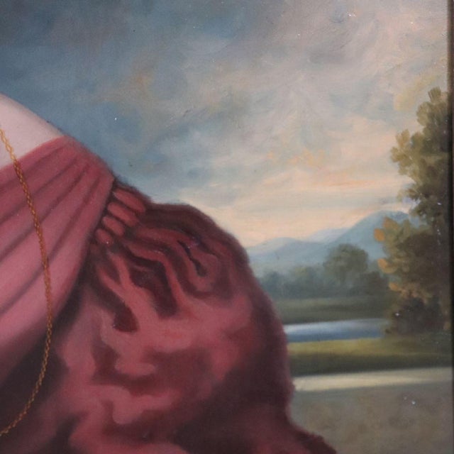 Unknown, Portrait of a Young Woman, Oil Painting on Canvas, Framed For Sale - Image 8 of 16