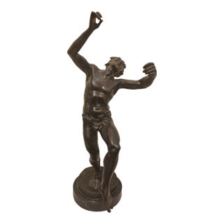 Augusto Rivalta (Italian 1838 - 1925) Satyr Dancing, Bronze Sculpture For Sale