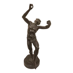 Augusto Rivalta (Italian 1838 - 1925) Satyr Dancing, Bronze Sculpture