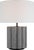 Modern Kelly Wearstler by Visual Comfort Signature Scioto Medium Table Lamp in Oyster Stained Concrete with Linen Shade For Sale - Image 3 of 3