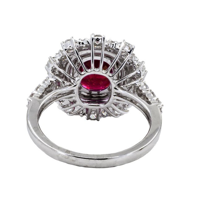 Late 20th Century Late 20th Century 3.55 Carat Ruby Ring, Size 5 For Sale - Image 5 of 5