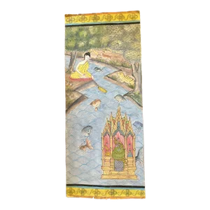 Antique Thai Buddhist Prayer Manuscript Sheet