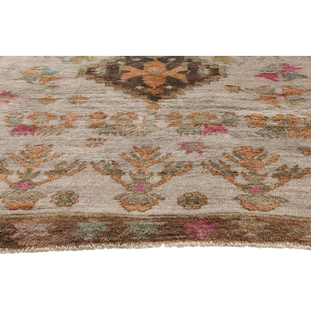 Vintage Turkish Tulu Rug, 04'03 X 05'03 For Sale - Image 4 of 10