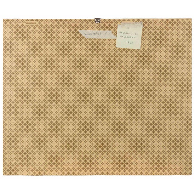 Sirio Pellegrini, Landscape in Falconara, Mixed Media, 1968 For Sale - Image 4 of 5