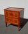 Neoclassical Vintage Alfonso Marina Brown Side Table ~ Neoclassical Design Inlays Entry Table For Sale - Image 3 of 13