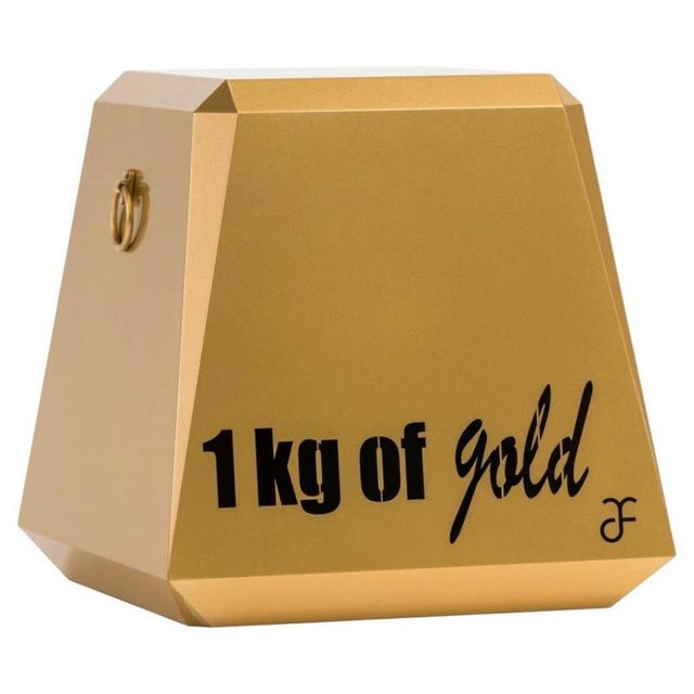 Metal Lingottino Pouf in Powder-Coated Aluminum by Altreforme For Sale - Image 7 of 7
