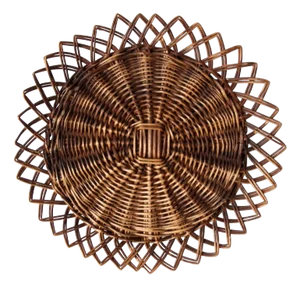 Vintage Wicker Tray Wall Hanging