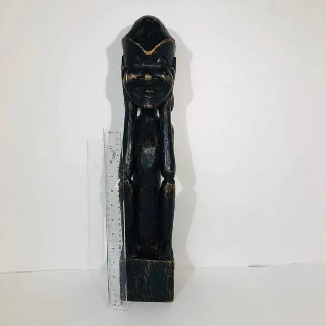 Early 1900s Hand Carved African Senufo Wood Figure For Sale - Image 9 of 10