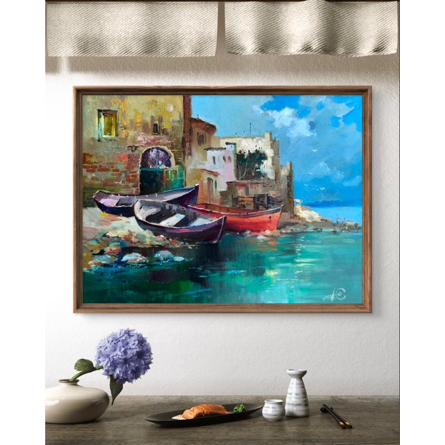 Impressionist Oil Painting on the Seashore Yuriy Suprunchuk For Sale - Image 3 of 13