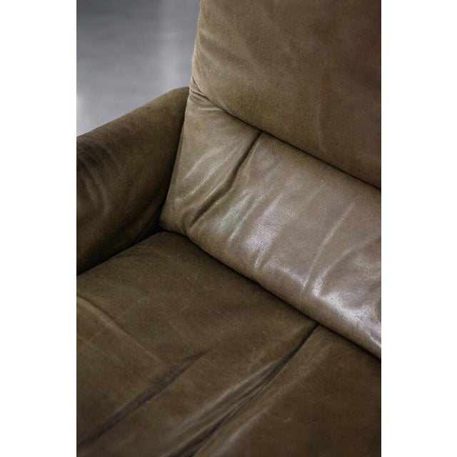 Mid-Century Modern German Brown Leather Lounge Swivel Chair from Musterring, 1960s For Sale - Image 11 of 18