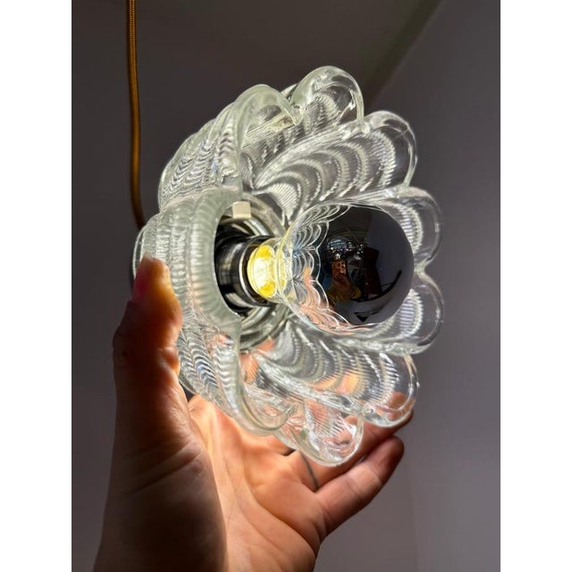 Type 1545-02 Pendant Lamp in Flower Shape from VEB Narva For Sale - Image 3 of 11