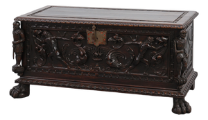 19th Century Neo-Renaissance French Oak Blanket Chest