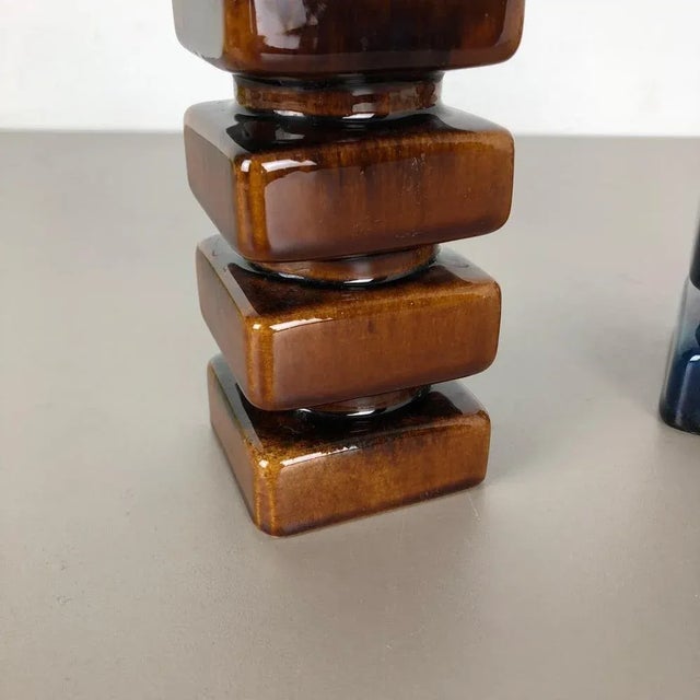 1970s Pottery Vases or Art Objects by Cari Zalloni for Steuler, Germany, 1970s, Set of 2 For Sale - Image 5 of 18