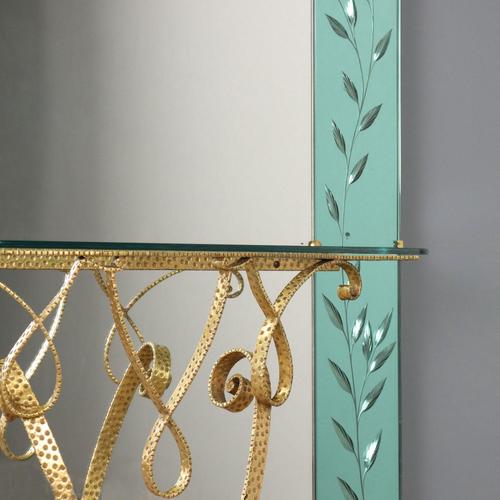 Green Mirror with Console For Sale - Image 8 of 12