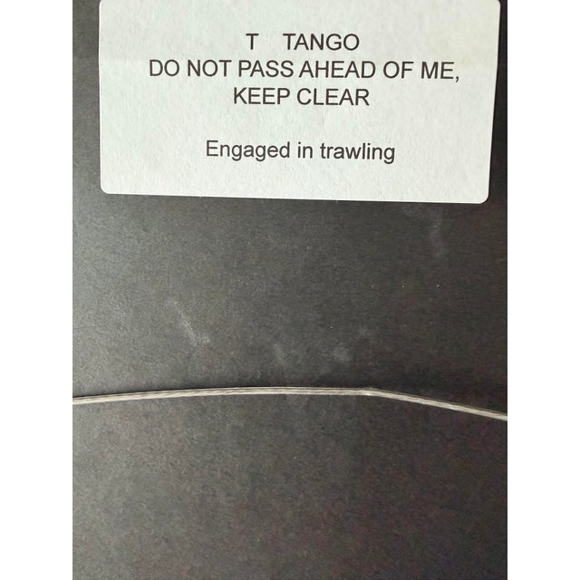 1940s Framed Antique Signal Flags-Set of 3 For Sale - Image 5 of 15