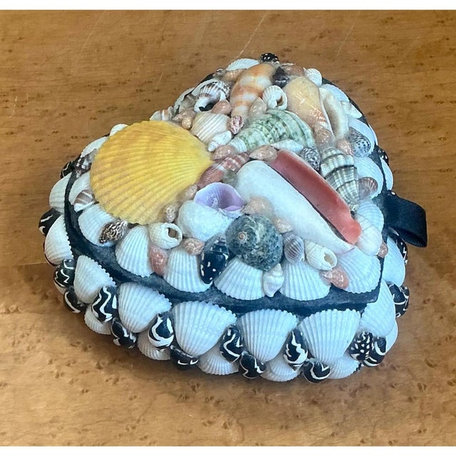 Vintage Decorative Shell Covered Box For Sale - Image 9 of 12