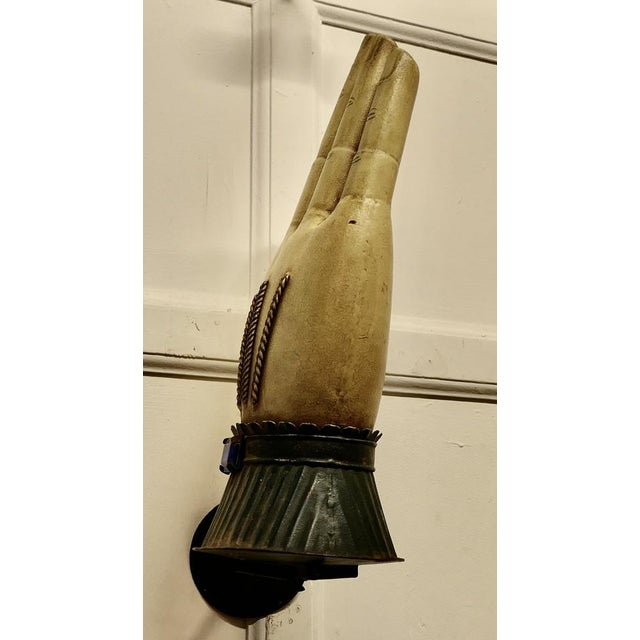 Large French Toleware Glove Makers Shop Trade Sign, 1890s For Sale - Image 5 of 9