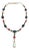 Bochic “Capri” Red Ruby, Blue Sapphire & Green Emerald Necklace Set 18K & Silver For Sale