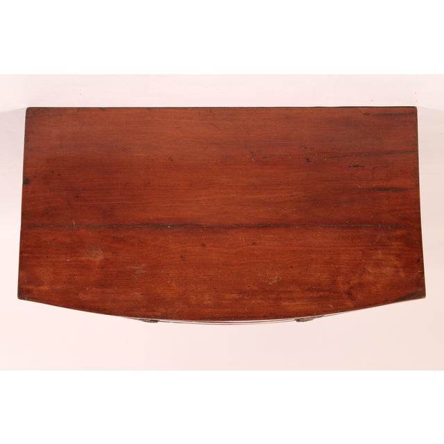 George III Mahogany Bow Front Chest of Drawers For Sale - Image 10 of 11