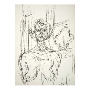 1966 Alberto Giacometti Original Lithograph Composition