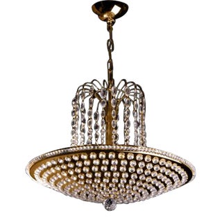 Umbrella Pendant in Gold Finish For Sale