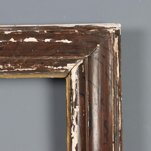 Painted Gilded Poplar Wood Frame For Sale - Image 4 of 10