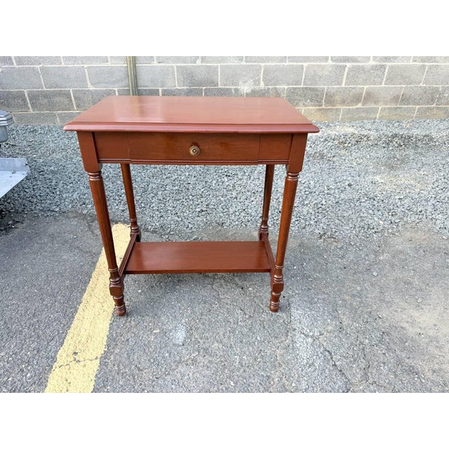 Vintage Solid wood 1-drawer console table Solid wood frame, dovetail joint construction, 1 lower display shelf Approximate...