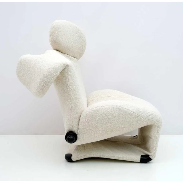 Cassina Armchair Boucle attributed to Toshiyuki Kita for Cassina, 1980s For Sale - Image 4 of 12