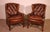 Vintage Wingback Chesterfield Chairs in Brown Leather, 1990s, Set of 2 For Sale - Image 11 of 11