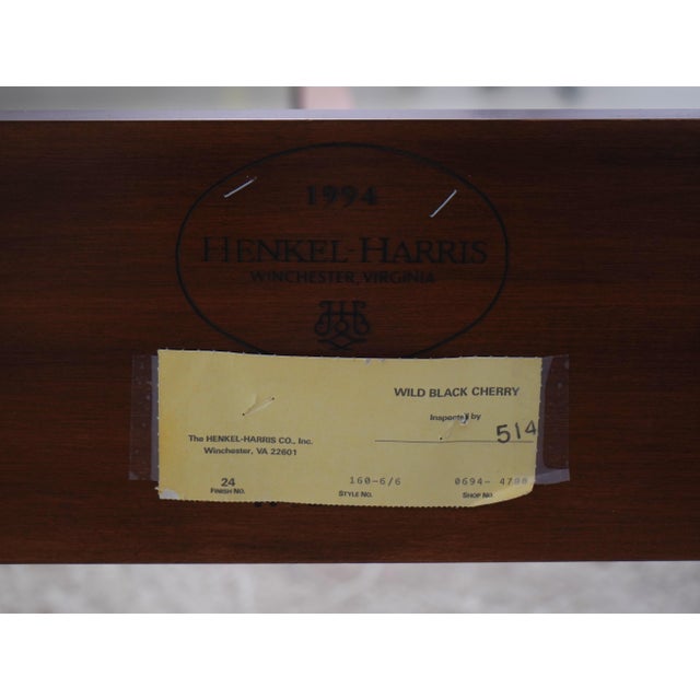 Henkel Harris Model 160 Cherry King Size Poster Bed For Sale - Image 16 of 16