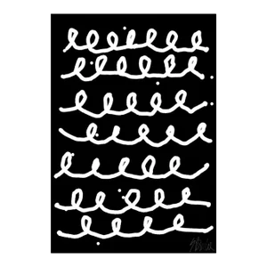 Bumpy Train Ride White on Black Fine Art Print 29" X 41" by Liz Roache