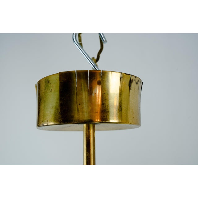 Gold Brass and Glass Chandeliers by Gaetano Sciolari, Italy, 1970s, Set of 2 For Sale - Image 8 of 18