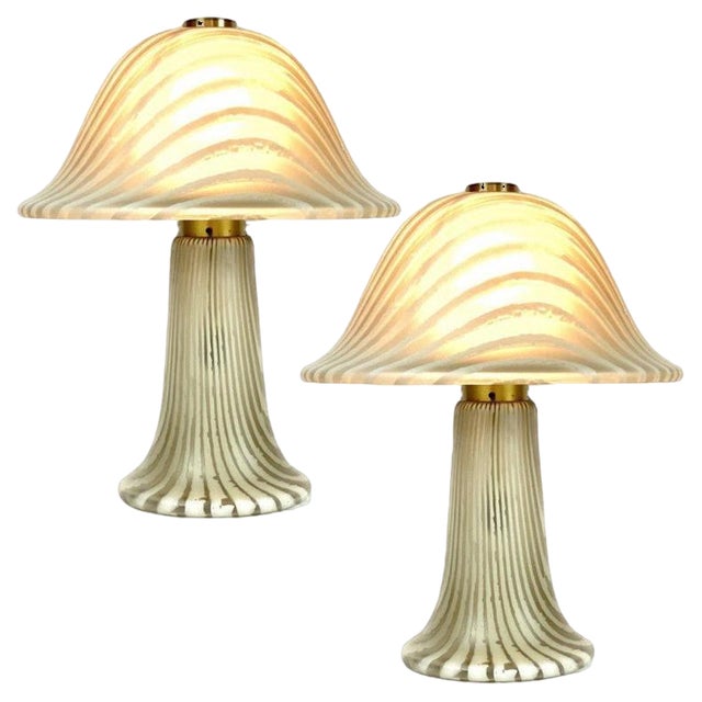 Large Mushroom Table Lamp attributed to Peill Putzler, 1970s For Sale
