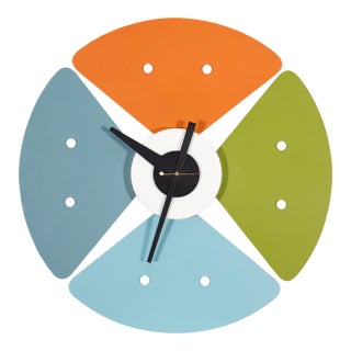 Contemporary Mid Century George Nelson for Vitra Multicolored Analog Petal Clock For Sale