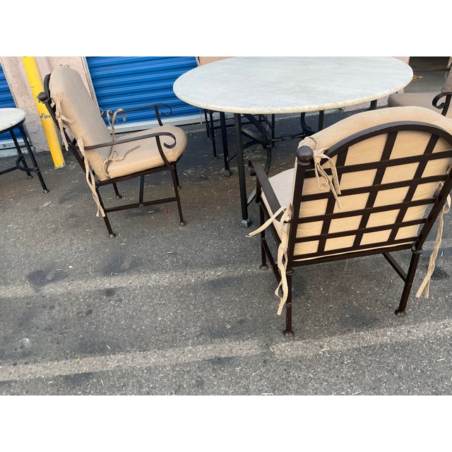 1990s Kreiss Capri Patio Table and 4 Chairs For Sale - Image 5 of 12