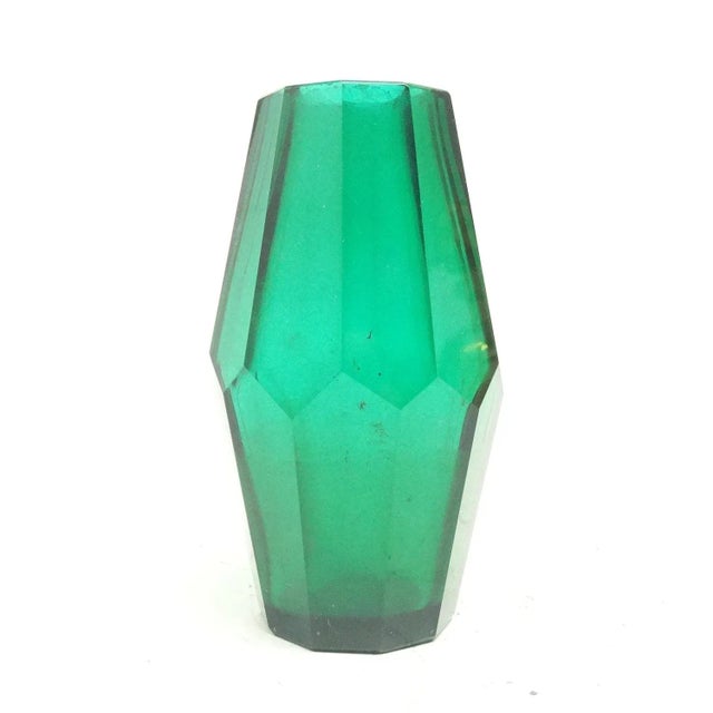Glass Art Deco Vase from Moser, Czechoslovakia, 1930s For Sale - Image 7 of 8