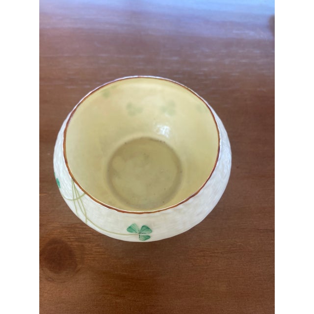 Traditional Genuine Irish Belleek Porcelain Creamer & Sugar For Sale - Image 3 of 5
