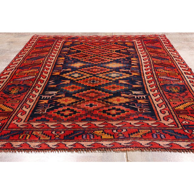 Late 19th Century Persian Shiraz Rug, 04'03 X 06'07 For Sale - Image 9 of 10