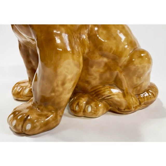 Vintage Ceramic Lion Cub Sculpture For Sale - Image 10 of 10