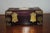 Chinese Mid 20th Century Chinese Mahogany and Brass Trinket Lock Box With Inlay For Sale - Image 3 of 8