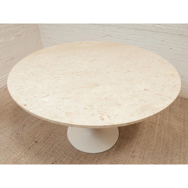 Mid 20th Century Travertine Tulip Dining Table For Sale - Image 4 of 11