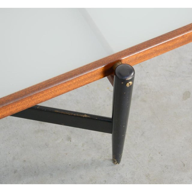 Vintage Teak Coffee Table with Frosted Glass Top For Sale - Image 16 of 18