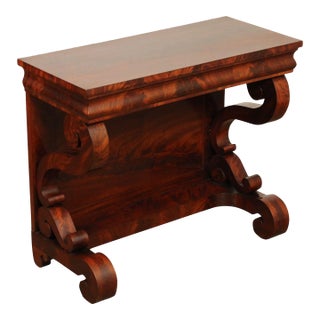 Antique American Empire Mahogany Console Table For Sale