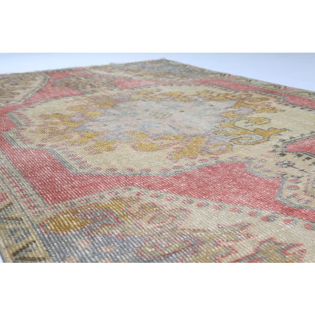 Mid 20th Century Vintage Anatolian Rug With Central Medallion in Muted Tones - 3' 9'' X 6' 8'' For Sale - Image 5 of 10
