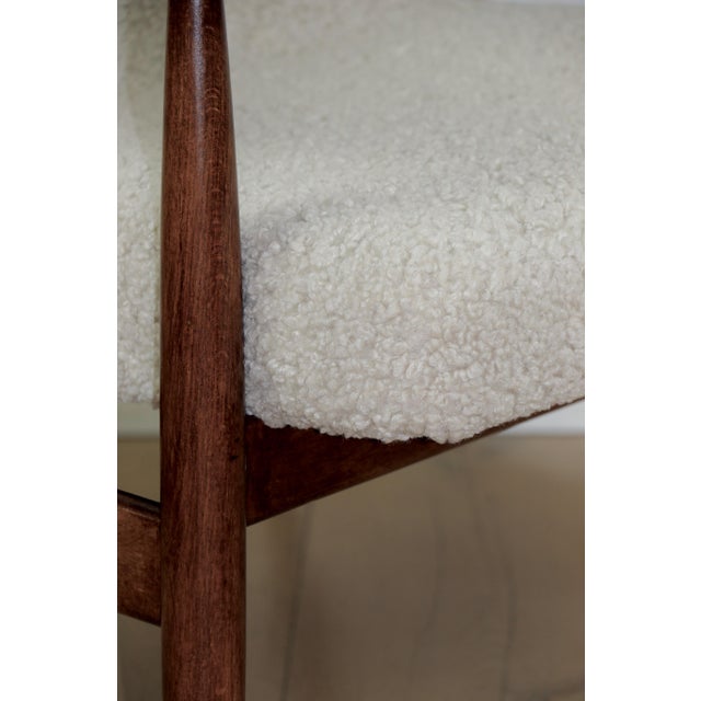 Vintage GFM 300-202 Armchair in Beige Cream Bouclé Lamb from J. Kedziorek, 1970s For Sale - Image 13 of 16