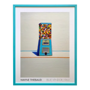 Wayne Thiebaud Offset Lithograph Print Framed Pop Art Poster " Blue Vendor " 1963