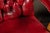 Late 20th Century Set of Four Tufted Leather Bankers Chairs in Red For Sale - Image 15 of 17