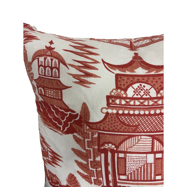 Chinoiserie Scenic Decorative Throw Pillows – Pair For Sale In Los Angeles - Image 6 of 6