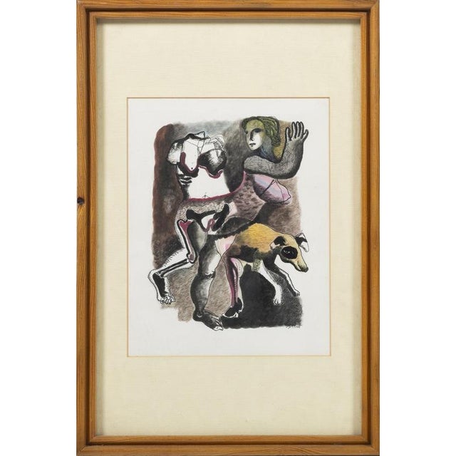 Tiago Manuel, Garden of Delights, 1988, Mixed Media on Paper For Sale - Image 6 of 6