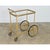 French Vintage Brass & Glass Trolley Serving Cart For Sale - Image 10 of 11